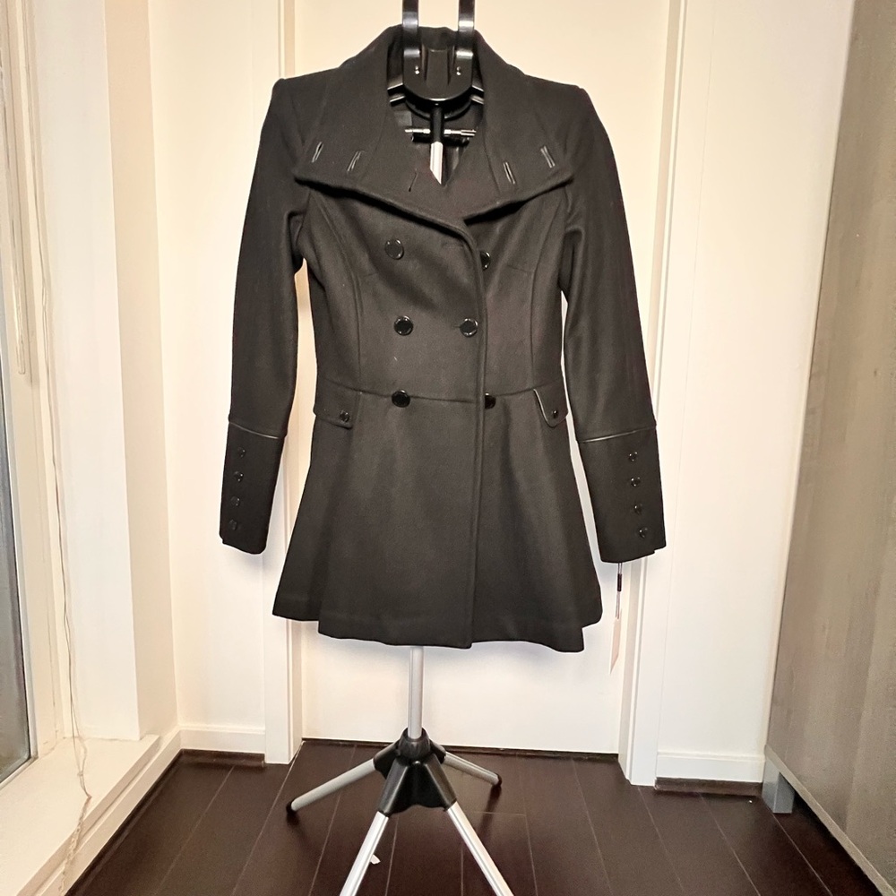 Calvin Klein Black Double-Breasted Trench Coat